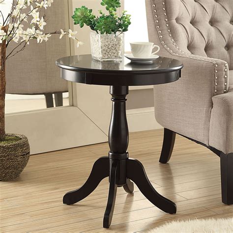 Bargain Round Black End Table